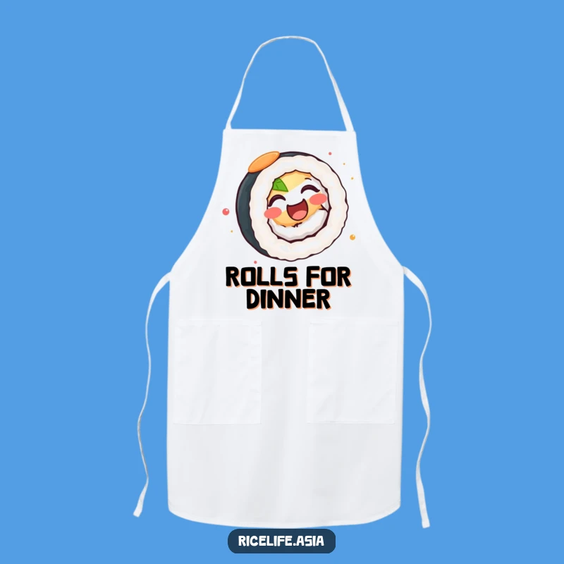 Funny Spinning Sushi Roll Apron: Cook with Joyful Flair