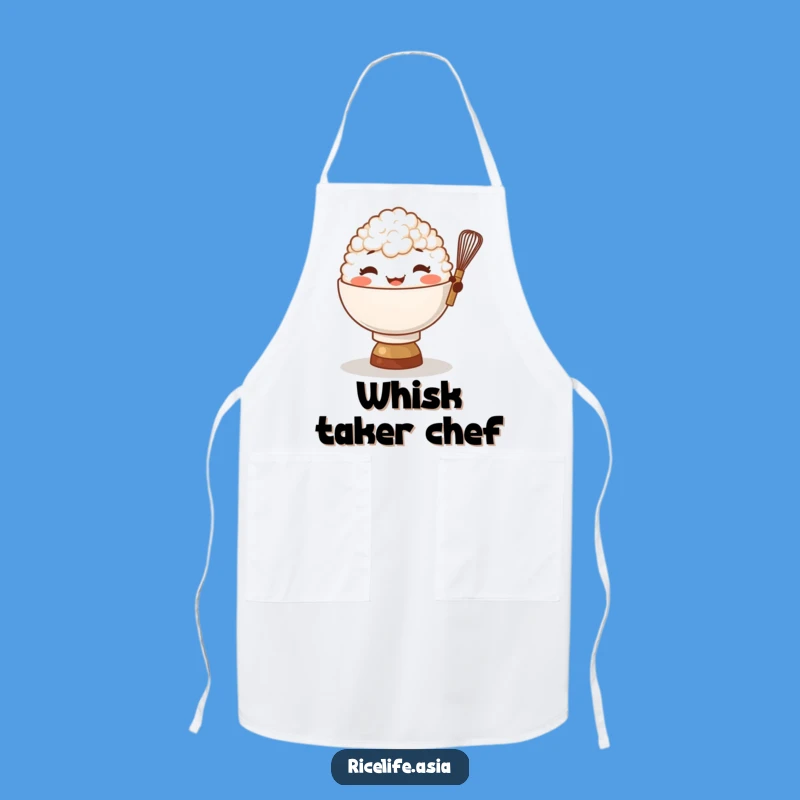 Funny Rice Bowl Whisk Apron: Cook with Giggles and Flair!