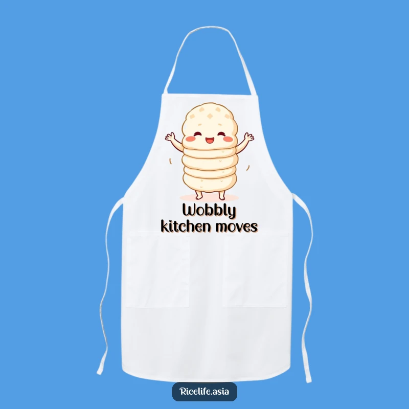 Funny Wobbly Dance Rice Cake Apron: Cook with Cheerful Moves