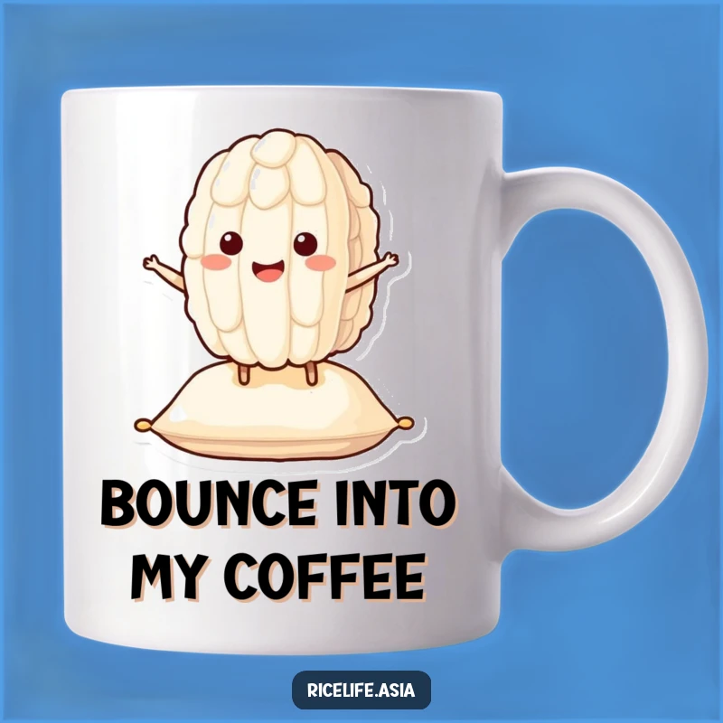 Funny Bouncing Rice Mug: A Comical Gift for Rice Lovers!