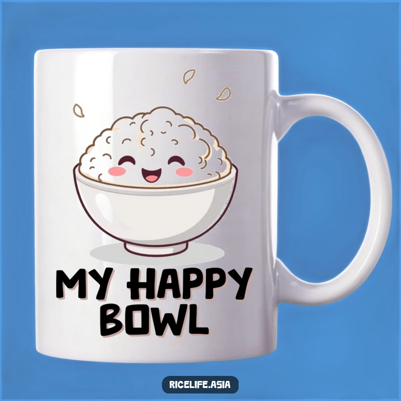 Funny Smiling Rice Bowl Mug: Bounce into Your Day with Laughter