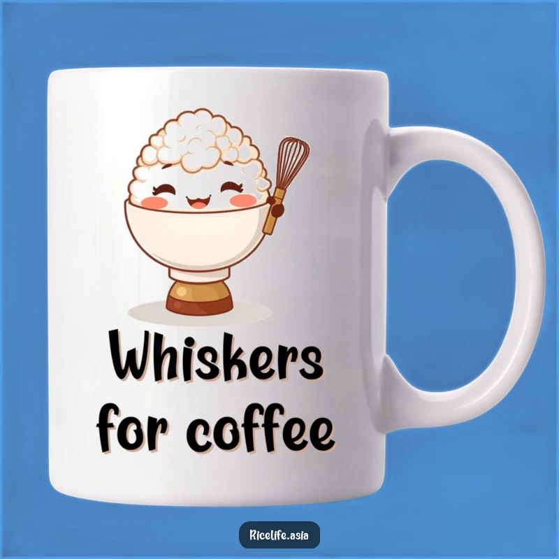 Funny Rice Bowl Whisk Mug: A Hilarious Gift for Kitchen Fun!