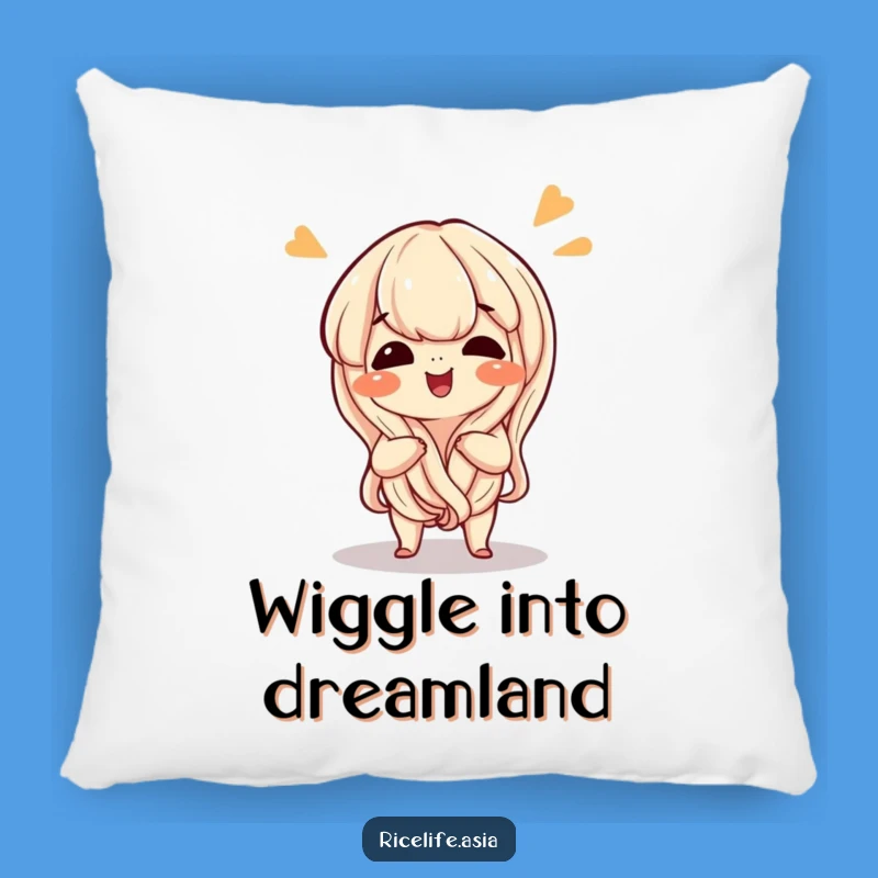 Funny Giggling Noodle Pillow: Cozy Playful Wiggle Cushion, Hilarious Accent Piece