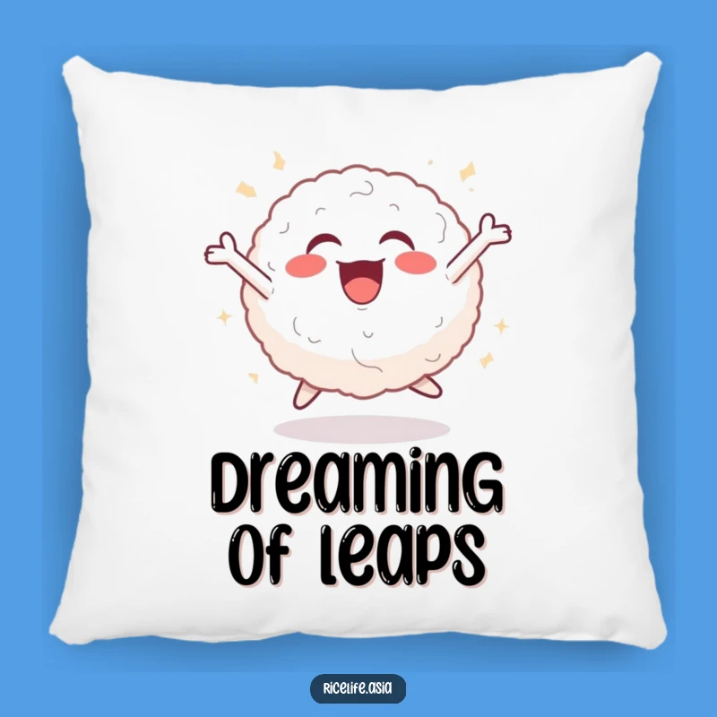 Funny Leaping Rice Ball Pillow - Comfy & Hilarious Accent for Your Home