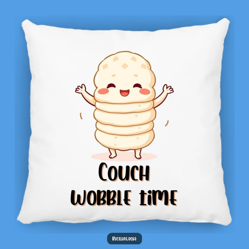 Funny Wobbly Dance Rice Cake Pillow: Snuggle Up with Cheerful Comfort