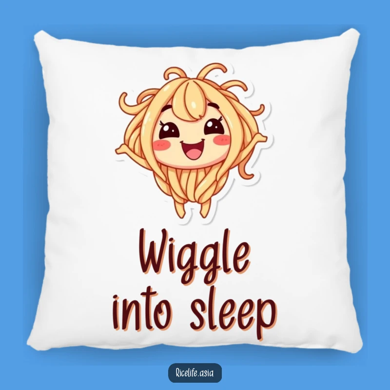 Funny Noodle Wiggle Pillow: Snuggle Up with This Excited Character