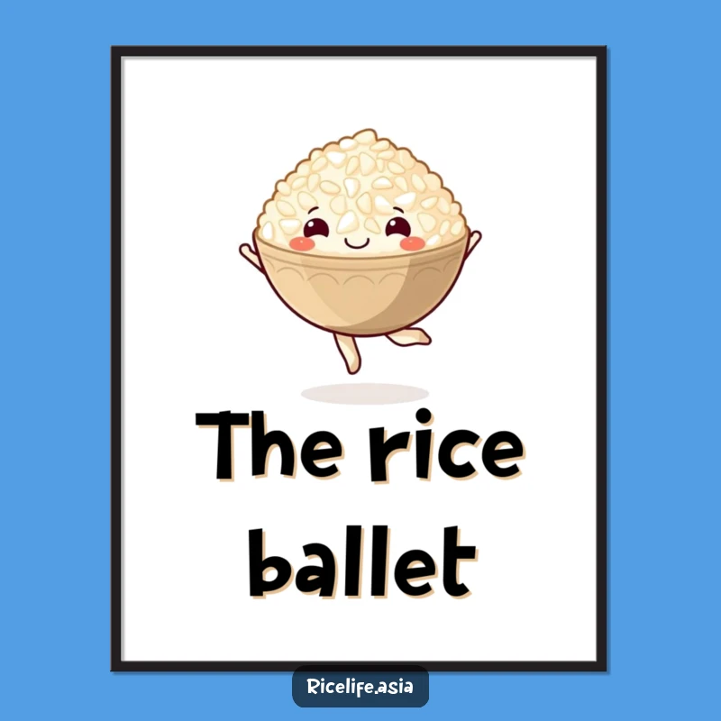 Funny Rice Bowl Pirouette Digital Art: Delightful Graphic, Instant Joy Download