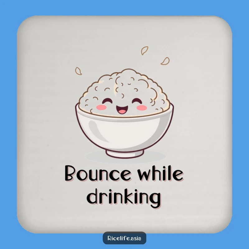 Funny Smiling Rice Bowl Coaster: Protect Surfaces with Playful Art
