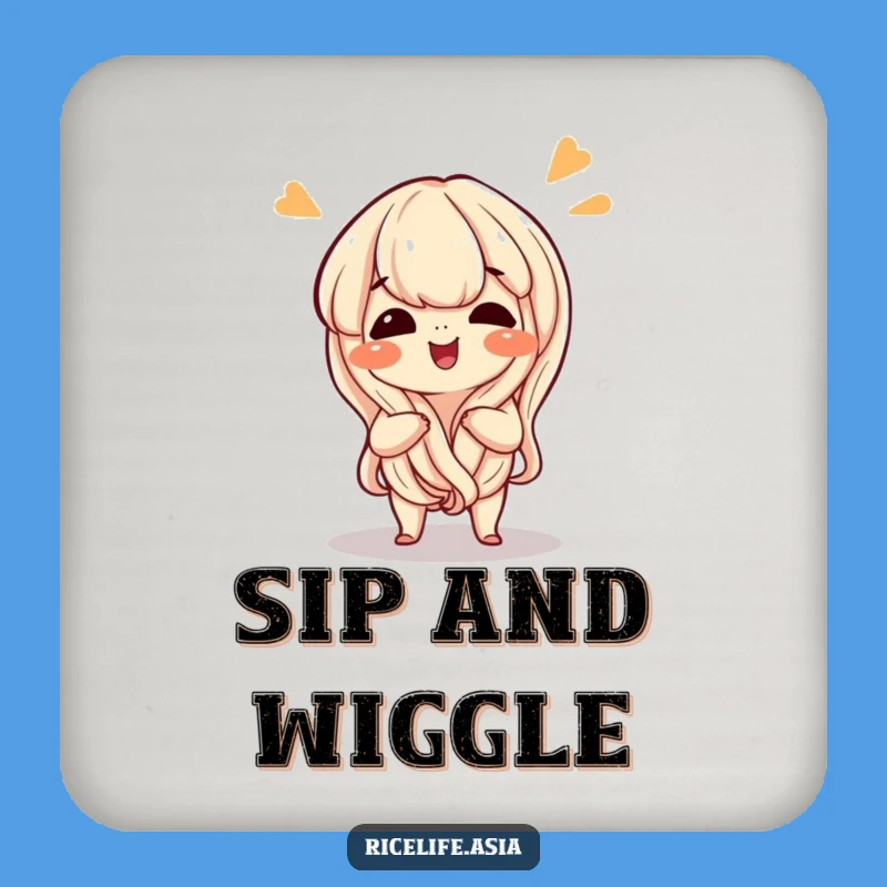 Funny Giggling Noodle Coaster: Playful Wiggle Drink Protector, Hilarious Tableware