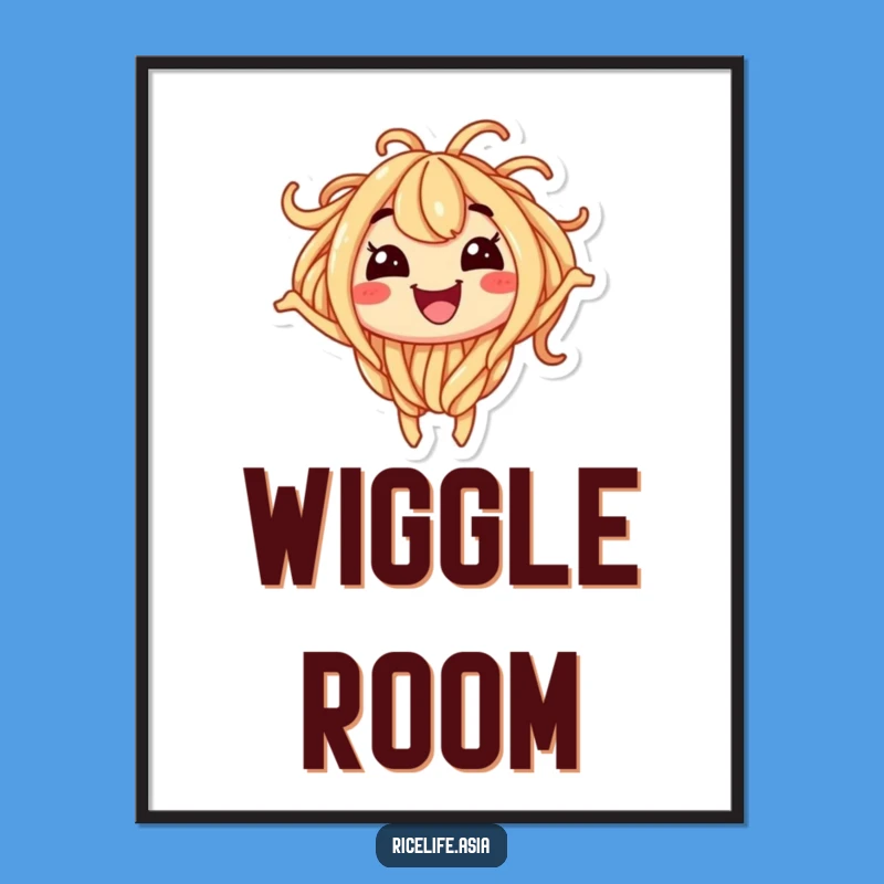 Funny Noodle Wiggle Poster: Brighten Your Walls with Excited Character Art