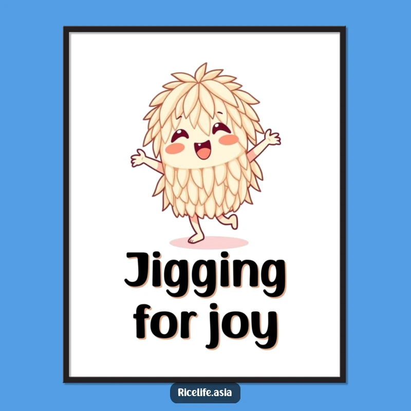 Funny Rice Grain Jig Poster: Bring Joyful Dance Art to Your Walls