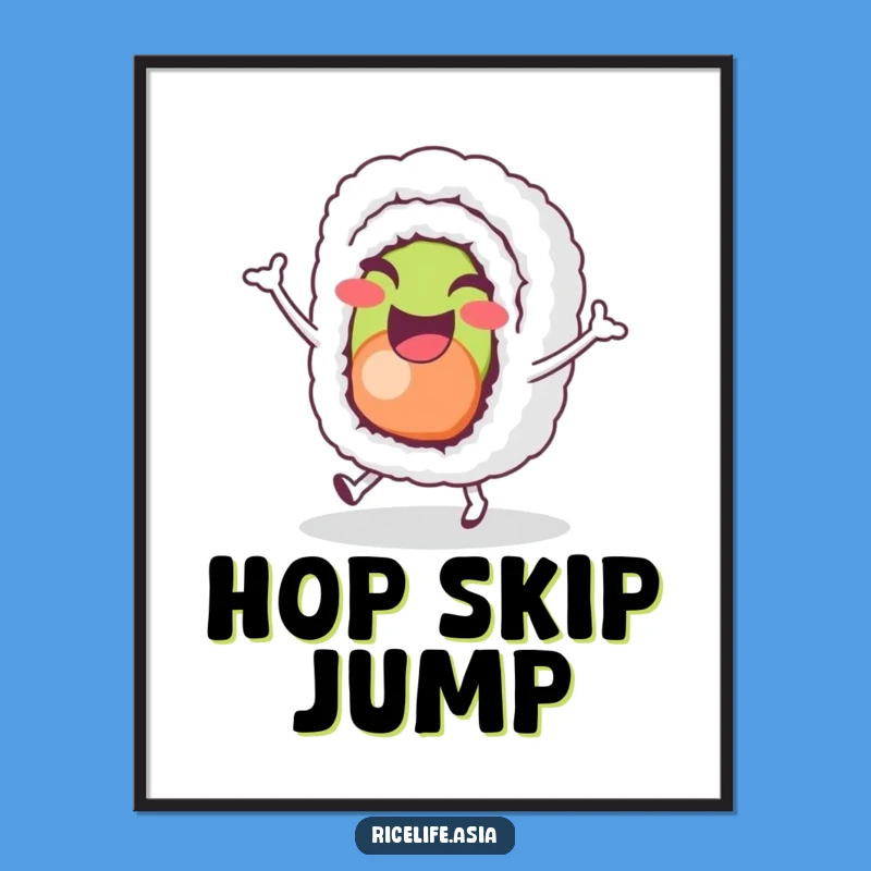 Funny Sushi Hop Poster: Decorate Your Walls with Delight!