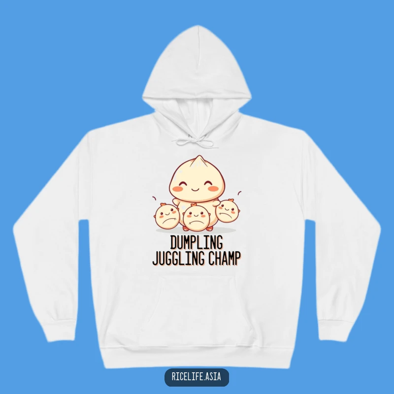 Cozy Funny Dumpling Juggling Hoodie - Warmth & Whimsy for Foodies