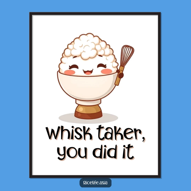 Free Printable Rice Bowl Wall Art: Funny Whisk Balance Decor