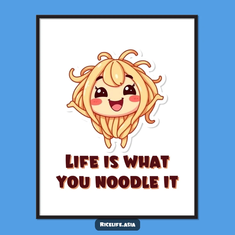 Free Printable Noodle Wall Art: Wiggling Funny Foodie Decor, Downloadable & Print at Home Art