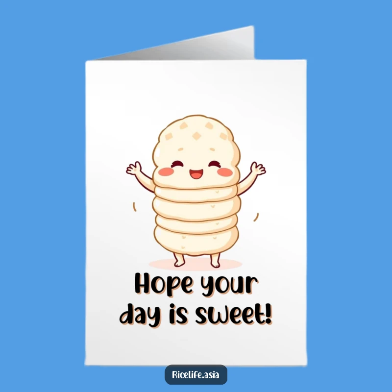 Free Printable Birthday Card: Wobbly Rice Cakes Dance, Hilarious Download for Fun!