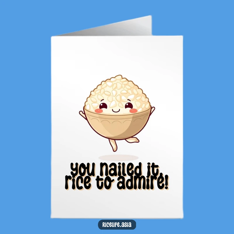 Free Printable Happy Rice Congrats Card: Pirouette Your Way to a Hilarious Downloadable Gift!