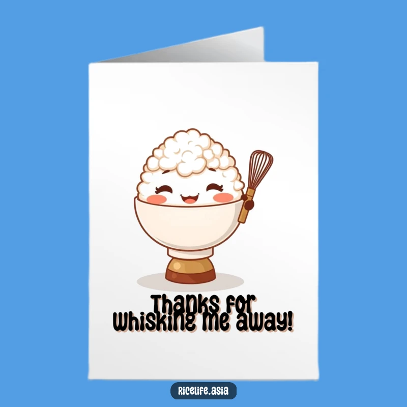 Free Printable Rice Bowl Thank You Card: Funny Whisk Gift