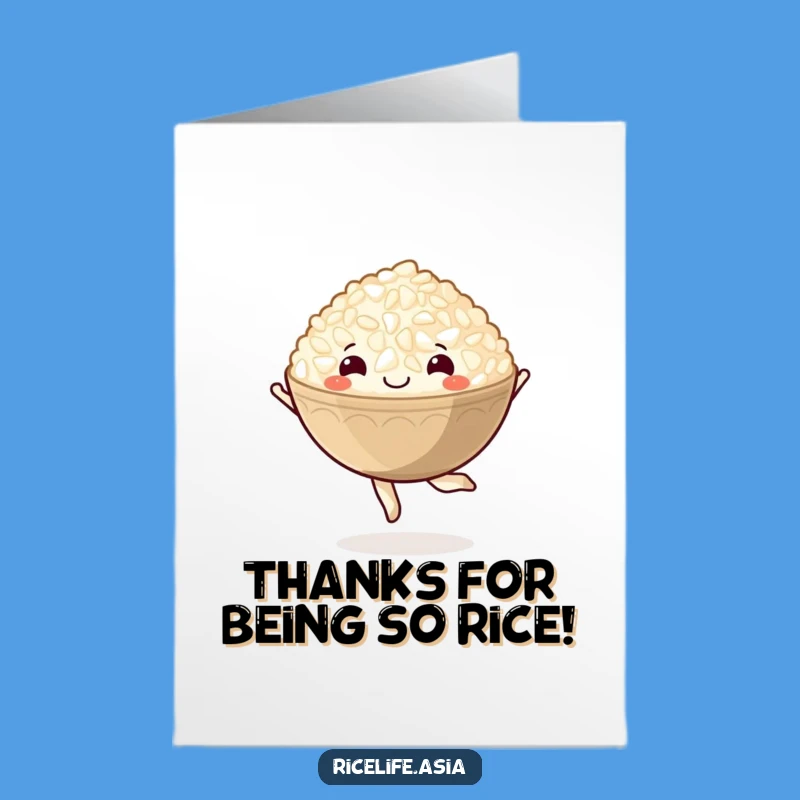 Thank You Rice Card: Free Printable Pirouette for a Funny Downloadable Gratitude Gift!