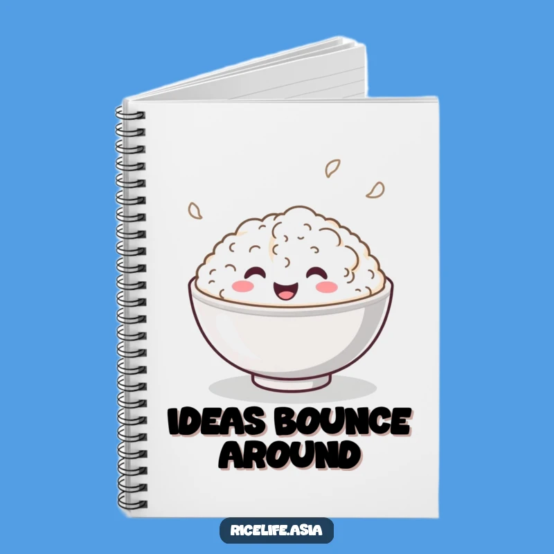 Funny Bouncing Rice Bowl Notebook: Capture Ideas with a Playful Spirit