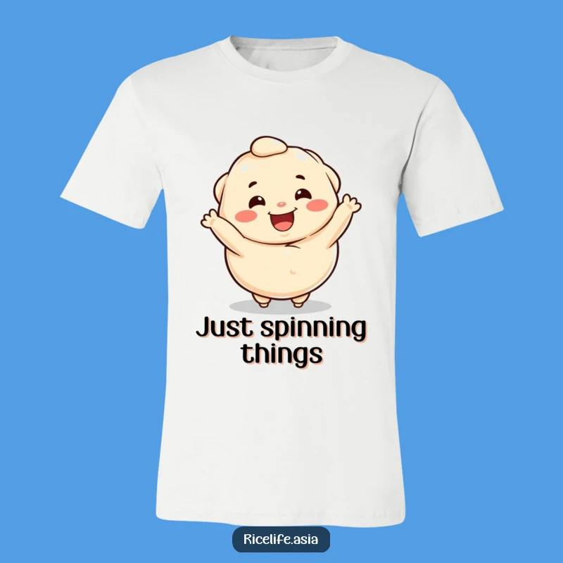 Funny Dumpling Spin T-Shirt: Wear Your Joy with This Happy Character Tee
