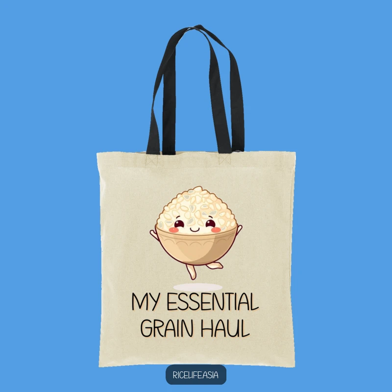 Funny Rice Bowl Pirouette Tote Bag: Delightful Carry-All, Perfect Gift Bag